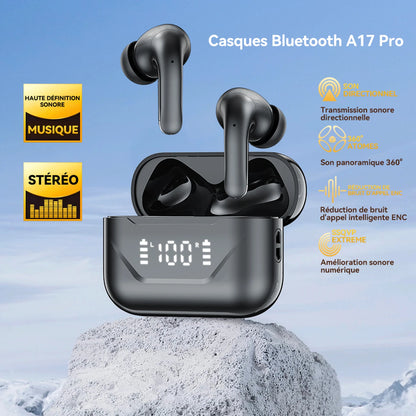 FITTEK A17 Pro écouteurs de traduction intelligents sans fil Bluetooth