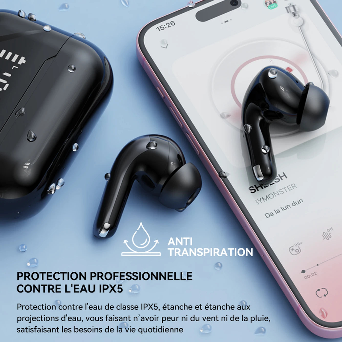 FITTEK A17 Pro écouteurs de traduction intelligents sans fil Bluetooth